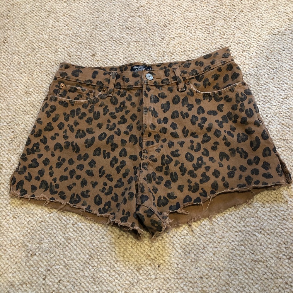 Cheetah Denim Shorts